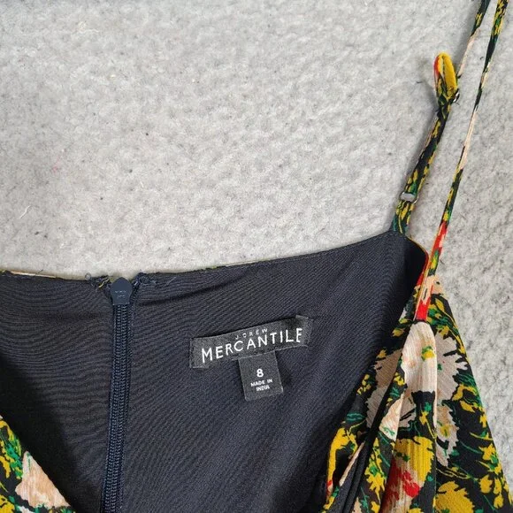 J.Crew Mercantile Maxi Dress Womens 8 Multicolor Sweet Pea Floral Tiered Cottage - Picture 11 of 13